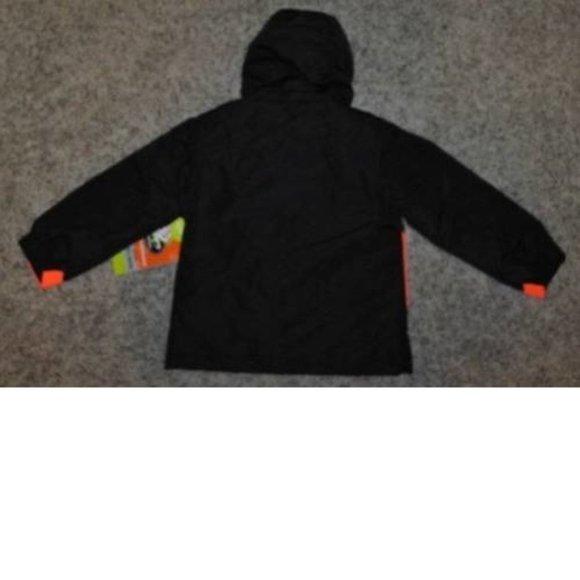 Boys All Weather Jacket 4/5 Black Orange 4 in 1 Winter Spring Fall Athletech - Picture 3 of 14